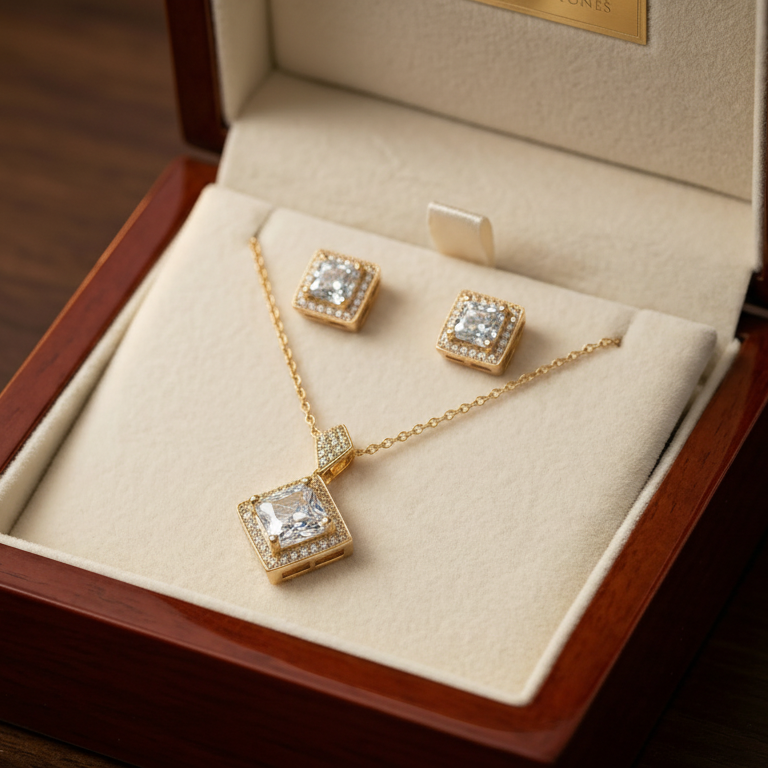 Vintage Gold Jewelry Set for Women – Elegant  Design for Weddings