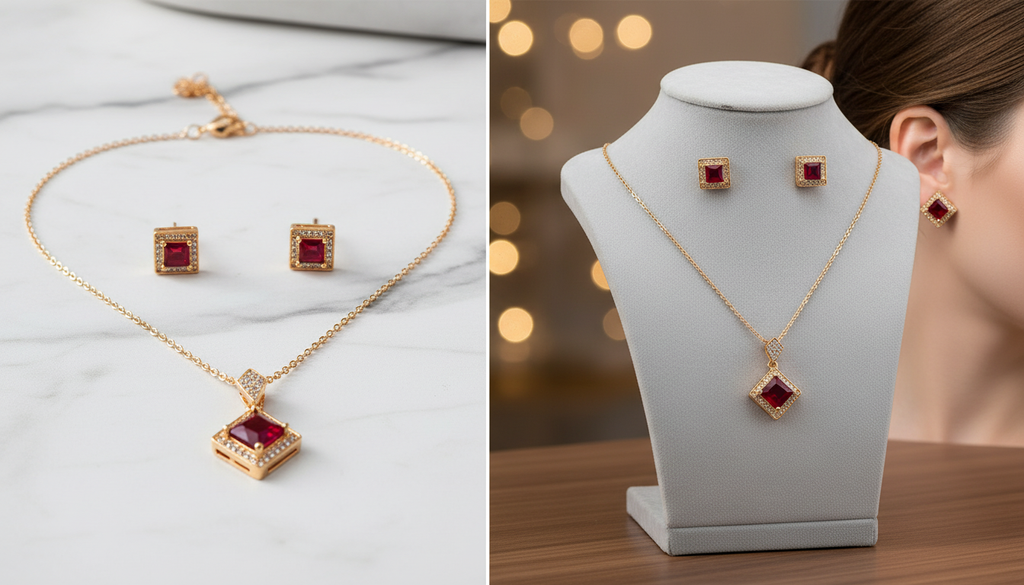 Vintage Gold Jewelry Set for Women – Elegant  Design for Weddings 