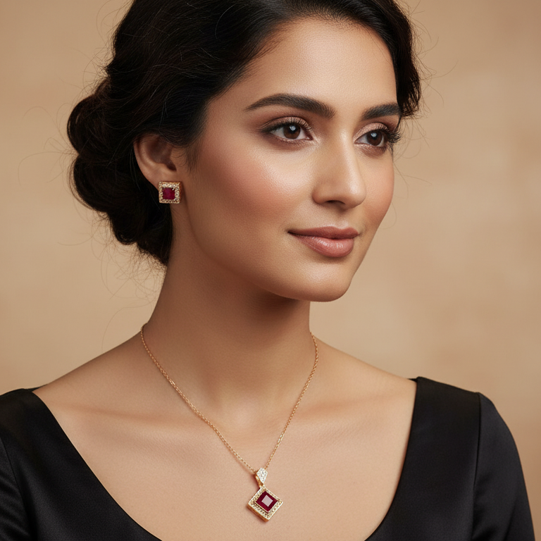 Vintage Gold Jewelry Set for Women – Elegant  Design for Weddings 