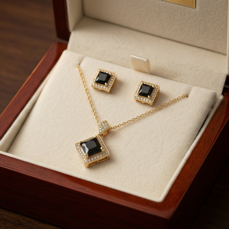 Vintage Gold Jewelry Set for Women – Elegant  Design for Weddings 