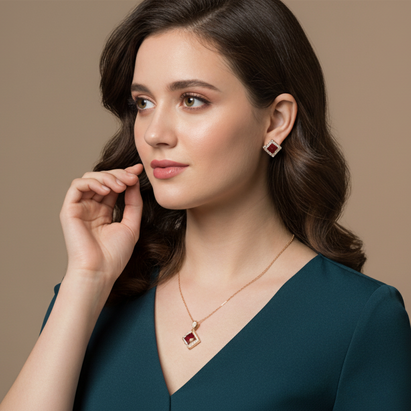 Vintage Gold Jewelry Set for Women – Elegant  Design for Weddings 