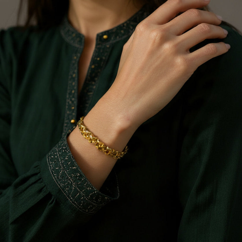 Luxury Minimal Gold Wrist Bangle