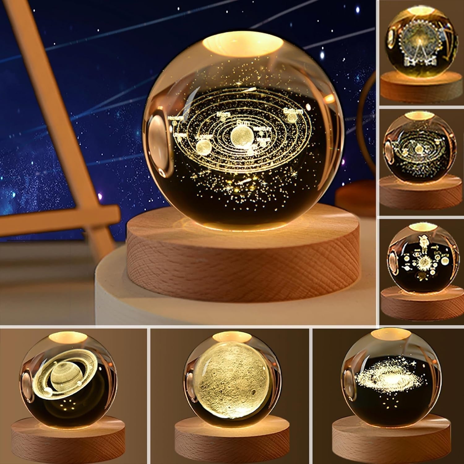 1 Pc USB LED Galaxy Crystal Ball Lamp