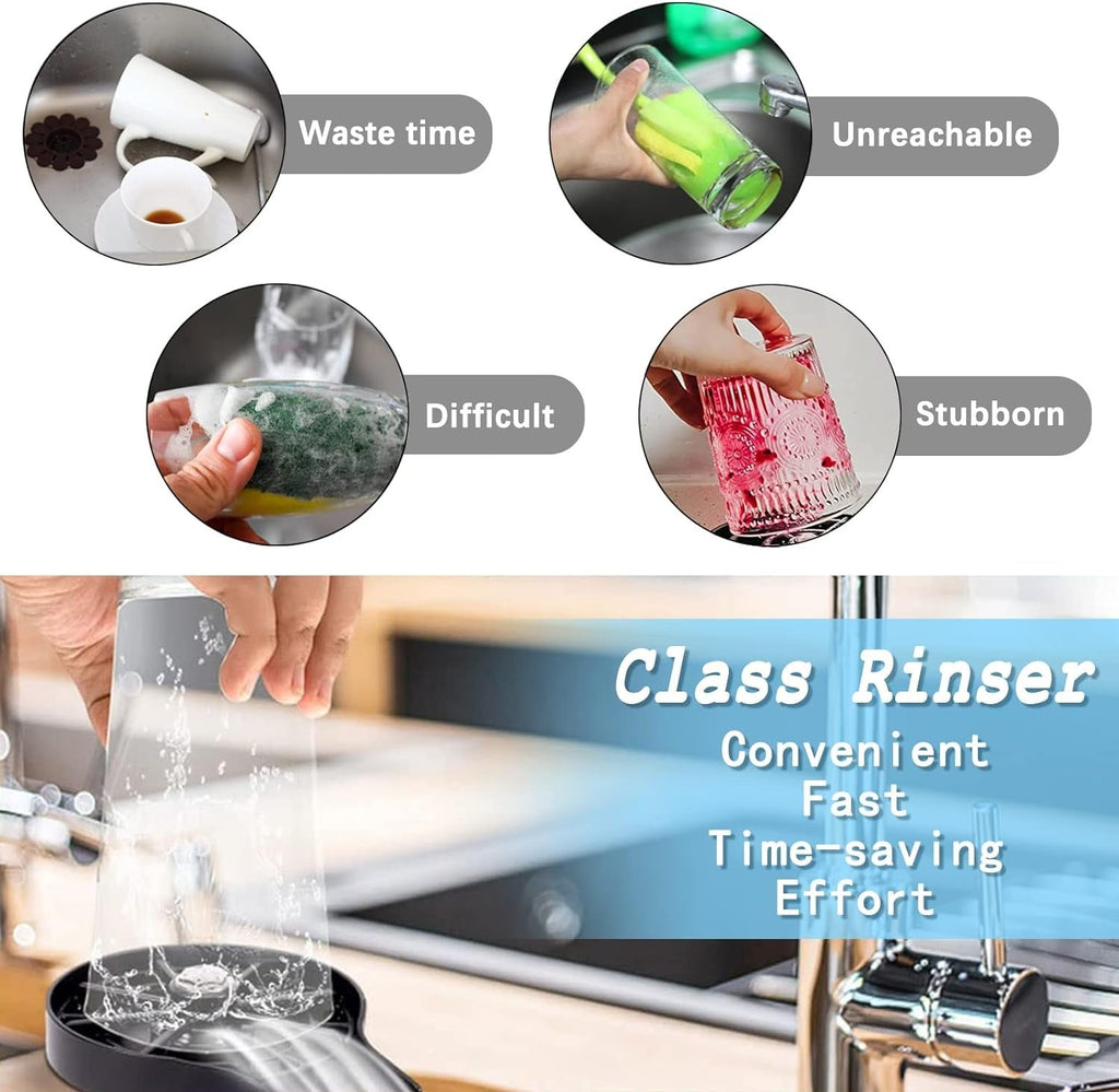 High Pressure Faucet Glass Rinser Automatic Cup Washer Bar Kitchen Beer KTV Milk Tea Cup Cleaner