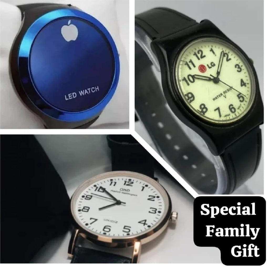Family Gift Pack of 3 Watches