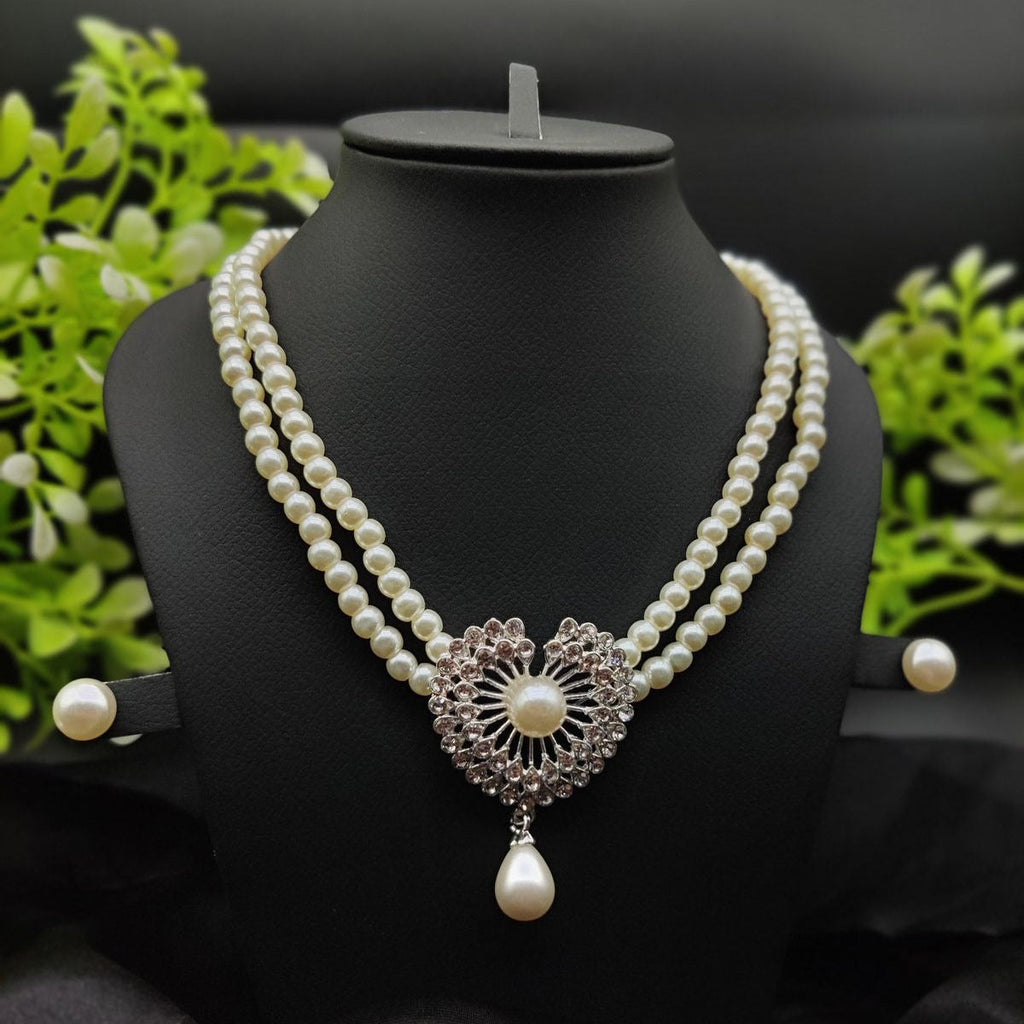 Imported Exquisite Double-Strand Pearl Necklace