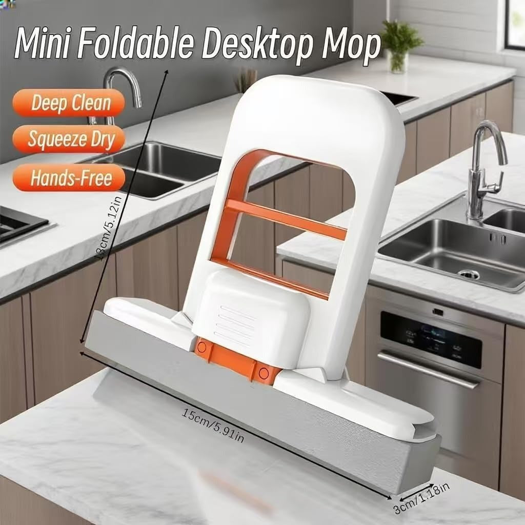 Portable Wet & Dry Cleaning | Self‑Squeezing Mop for Kitchen, Bathroom, Car & Glass