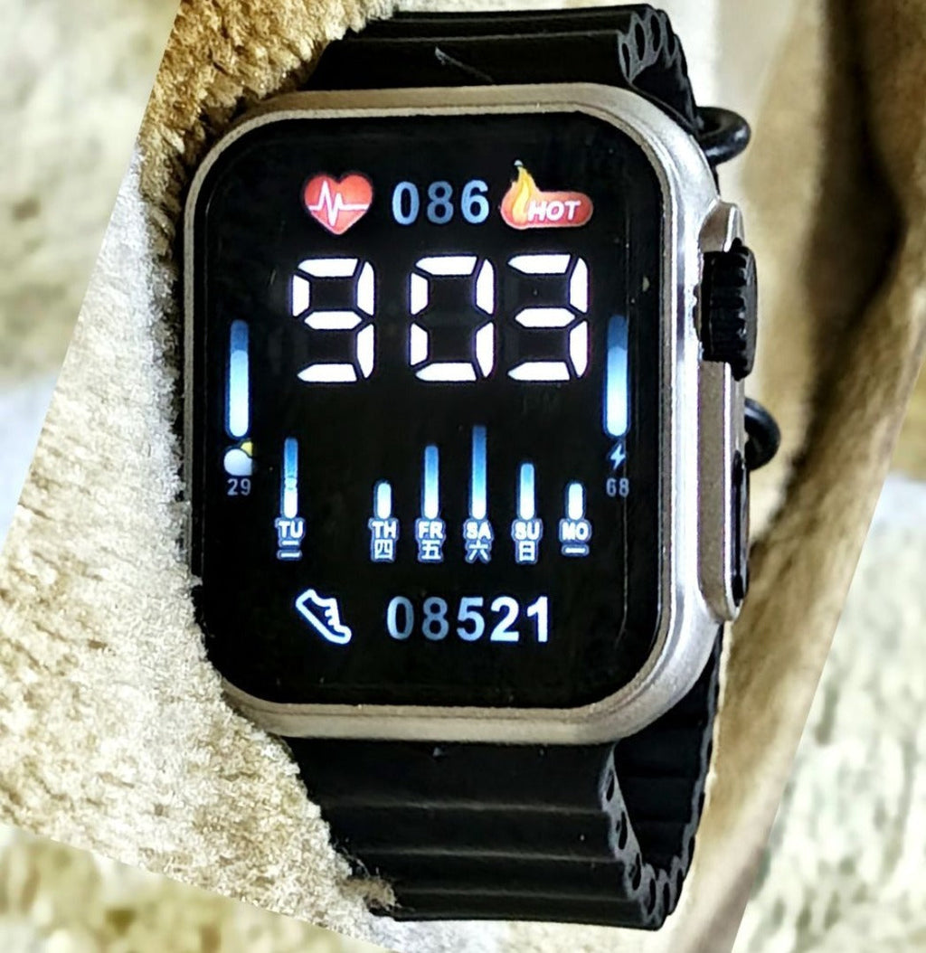 Black Stylish LED Digital Watch