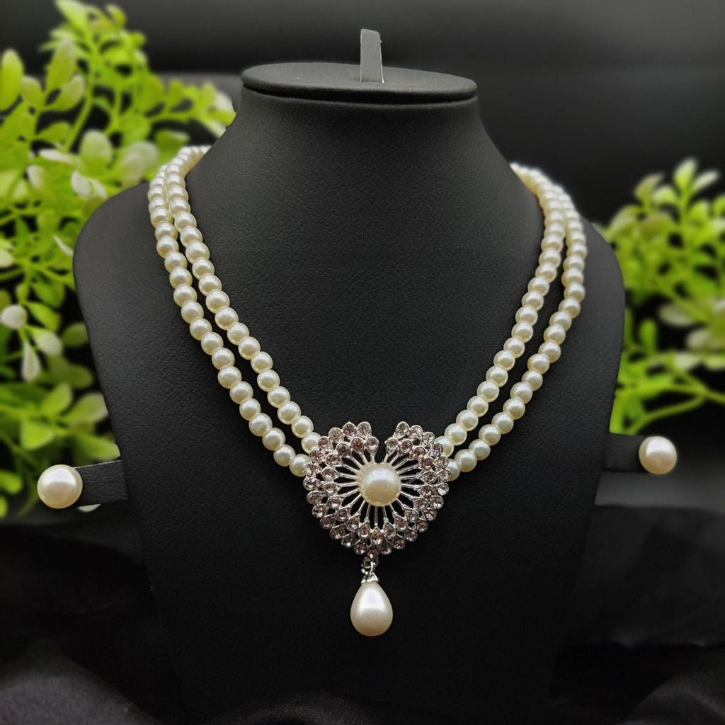 Imported Exquisite Double-Strand Pearl Necklace
