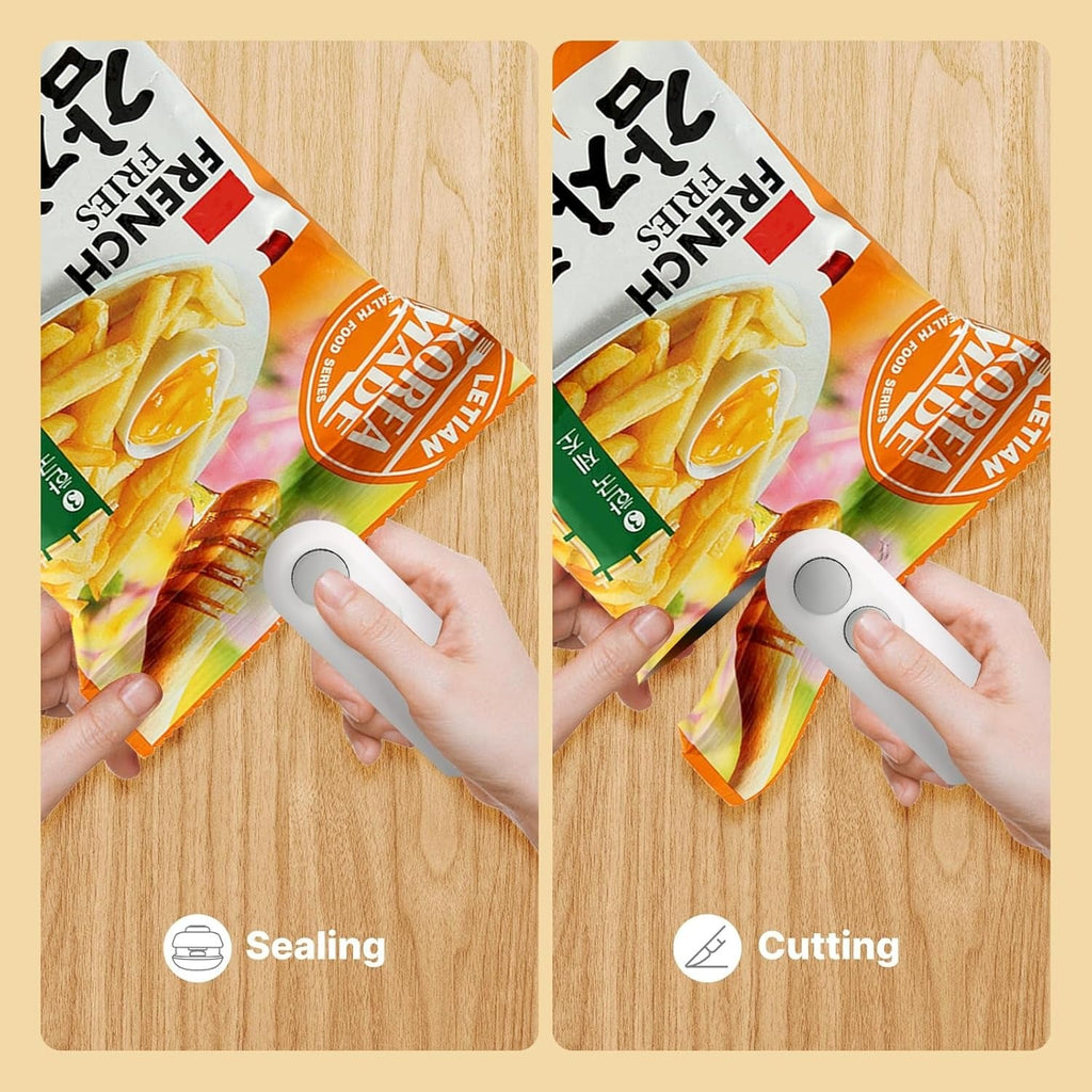 Mini Sealer for Snack Storage Food Sealer for Chip Bags, Plastic Bags, Food Storage