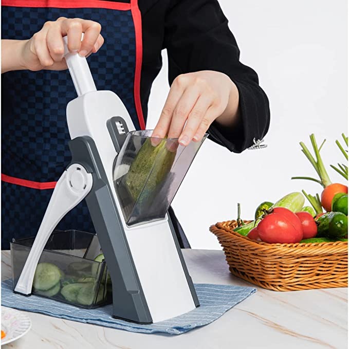 Safe-Slice Vertical Mandoline Slicer