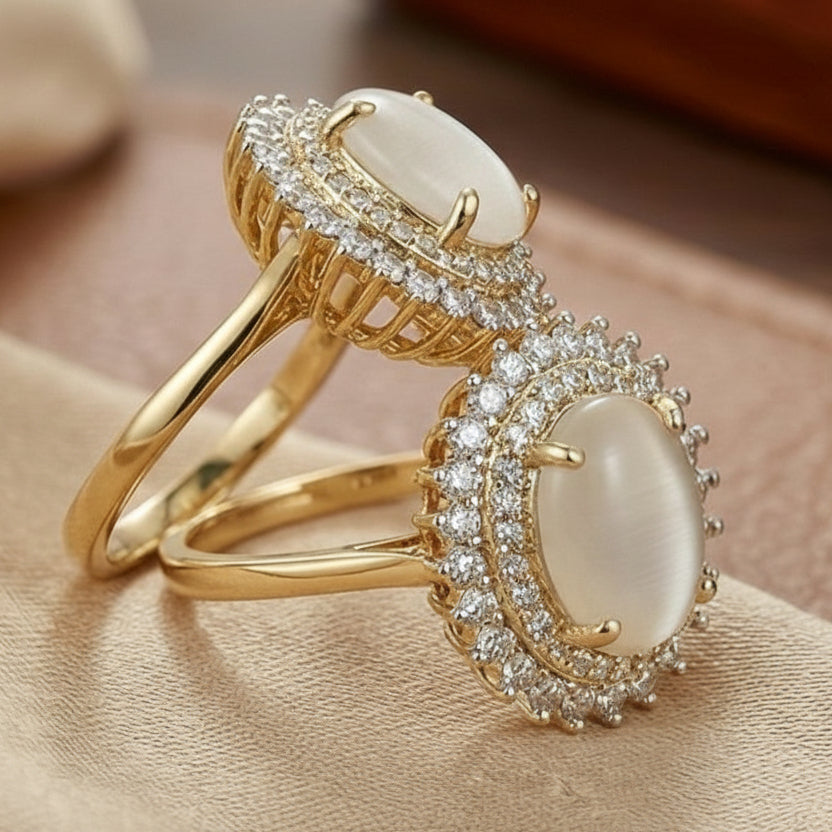 Luxury Opal Stone Statement Ring