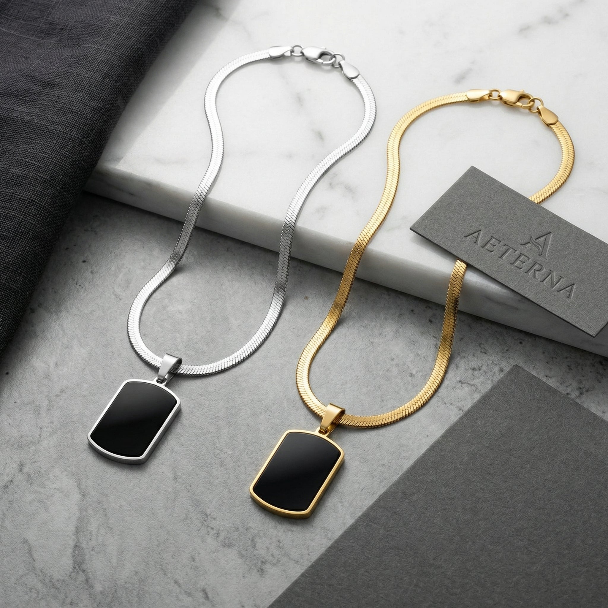  Stylish Black Stone Necklace for Men’s