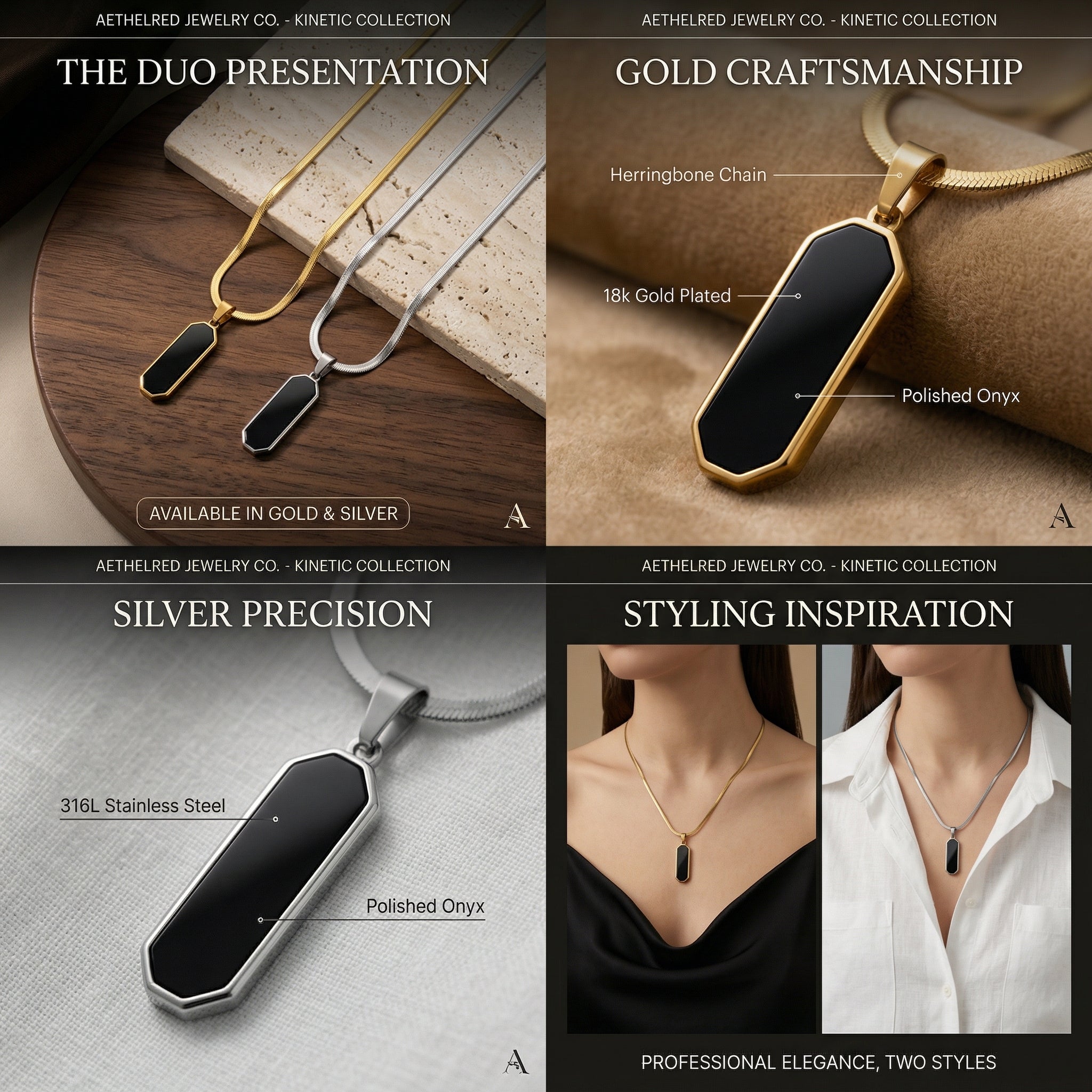 everyday wear men pendant necklace-Modern Style Necklace for Men 