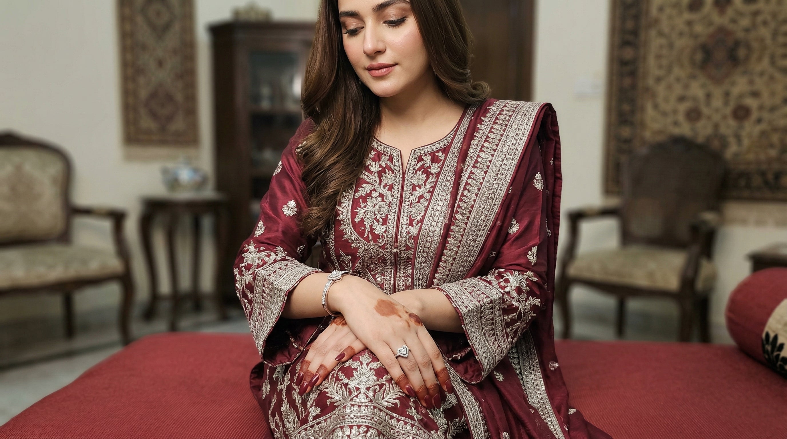 Hearts Ring Set Hearts Collection –Diamond-Encrusted Bangle & Ring Set