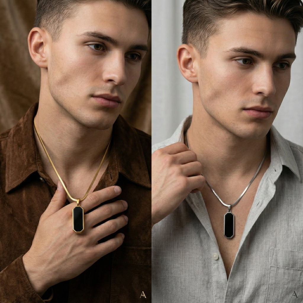 everyday wear men pendant necklace-Modern Style Necklace for Men 